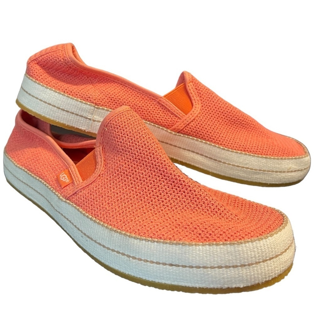 Ugg Bren Slip On Breathable Summer Sneaker in coral orange Women's 10